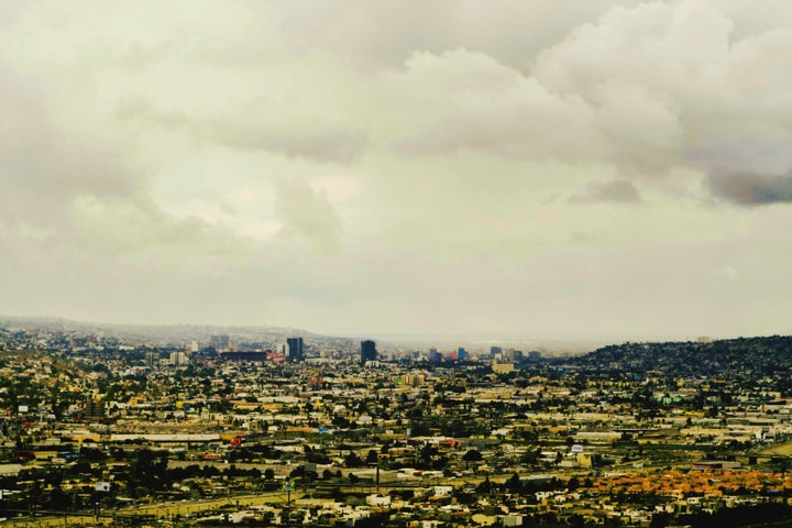 Aerial view of Tijuana, Mexico.