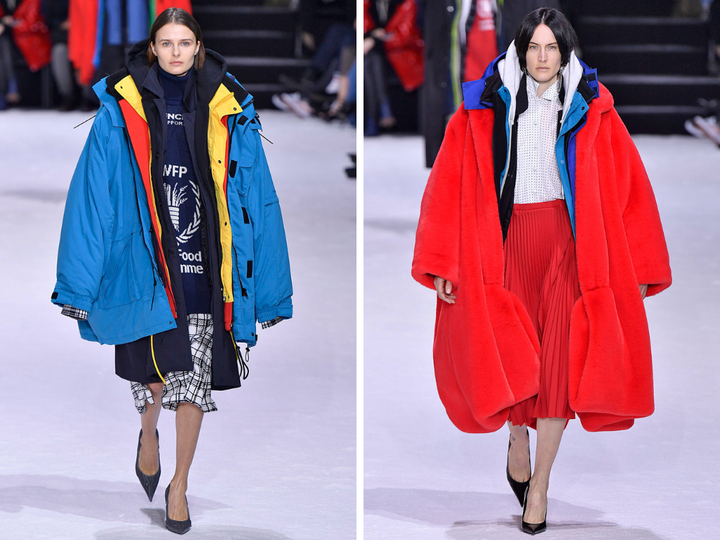 Massive coats at Balenciaga.