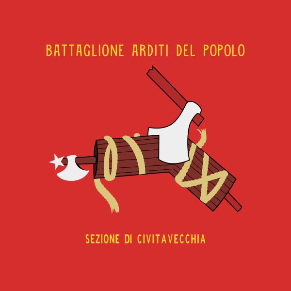 Η σημαία της αντιφασιστικής/antifa ομάδας Arditi del Popolo (οι τολμηροί του λαού), η οποία ιδρύθηκε το 1921