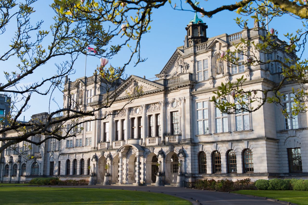 The main building at Cardiff University, where there has been a hike in housing costs of more than three-quarters.