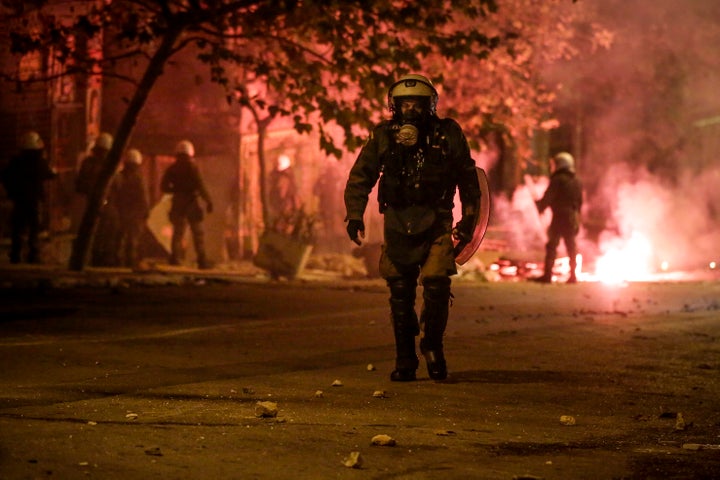 Φωτογραφία αρχείου από άνδρες των ΜΑΤ κατά την επιχείρηση καταστολής στα Εξάρχεια