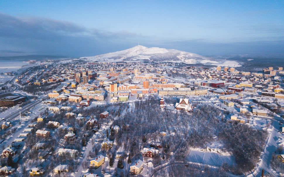 Kiruna, in northern Sweden, is being moved because it's threatened by iron ore mining deep beneath the city.
