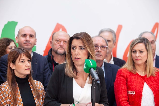 Susana Díaz nach der Wahl.