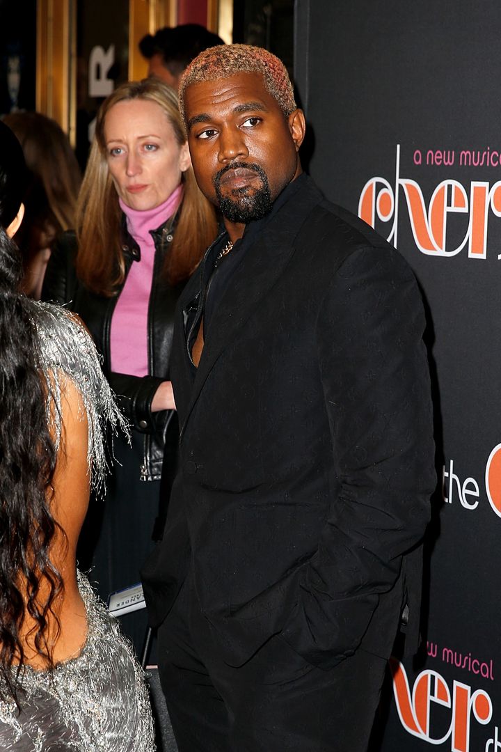 Kanye on the red carpet at 'The Cher Show'