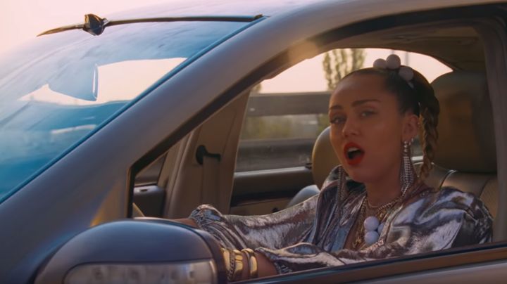 Miley Cyrus in the video for 'Nothing Breaks Like A Heart'