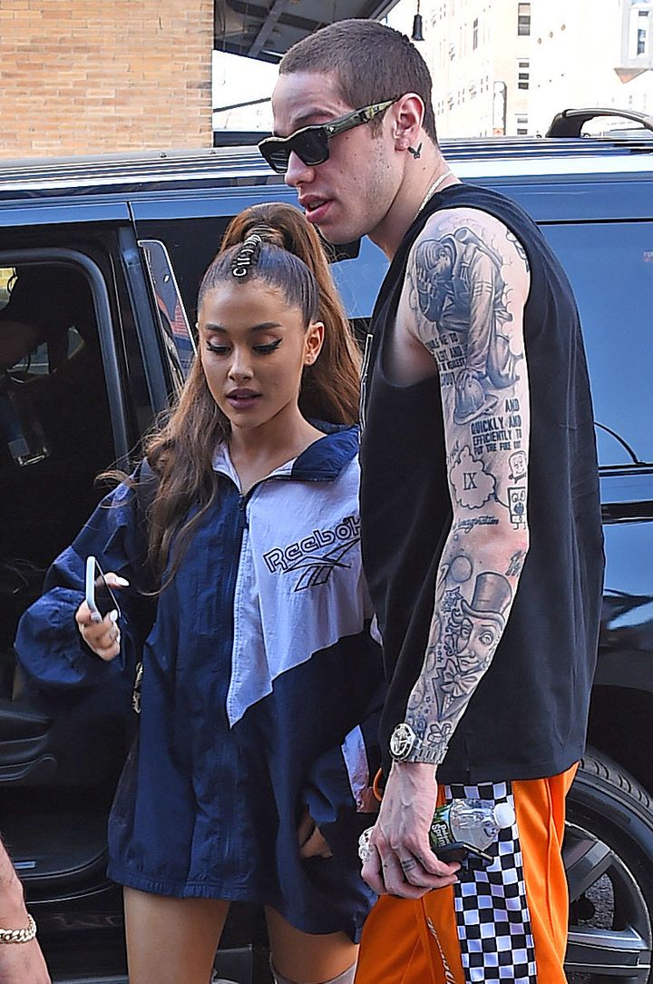 Ariana Grande and Pete Davidson step out together in New York in June 2018. 