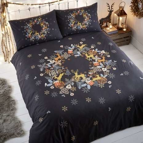 mustard christmas bedding