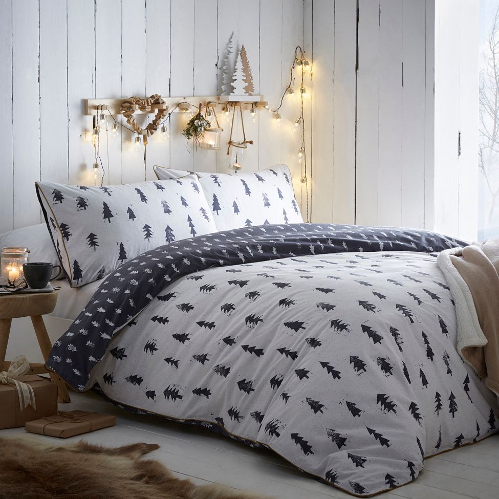 scandi brushed cotton christmas bedding