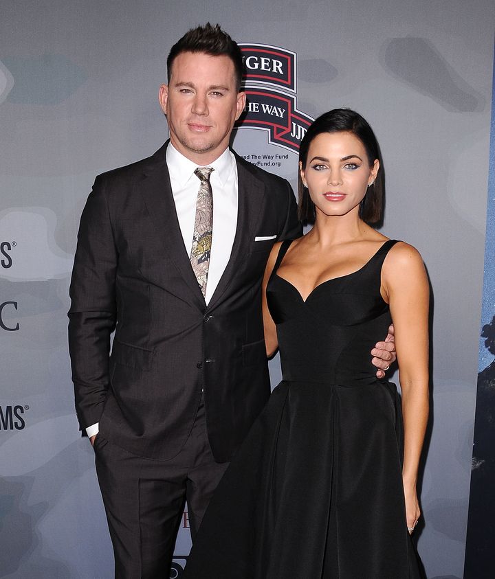 Channing Tatum and Jenna Dewan attend the premiere of 'War Dog: A Soldier's Best Friend' on Nov. 6, 2017, in Los Angeles.