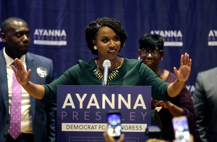 Rep.-elect Ayanna Pressley (D), whose Massachusetts congressional district includes Harvard, sought to draw attention to inequities in her district.