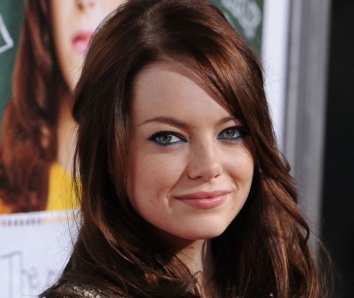 Emma Stone arrives at the Los Angeles "Easy A" premiere. 