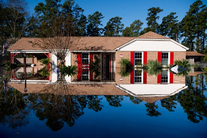 A home flooded by Hurricane Florence.