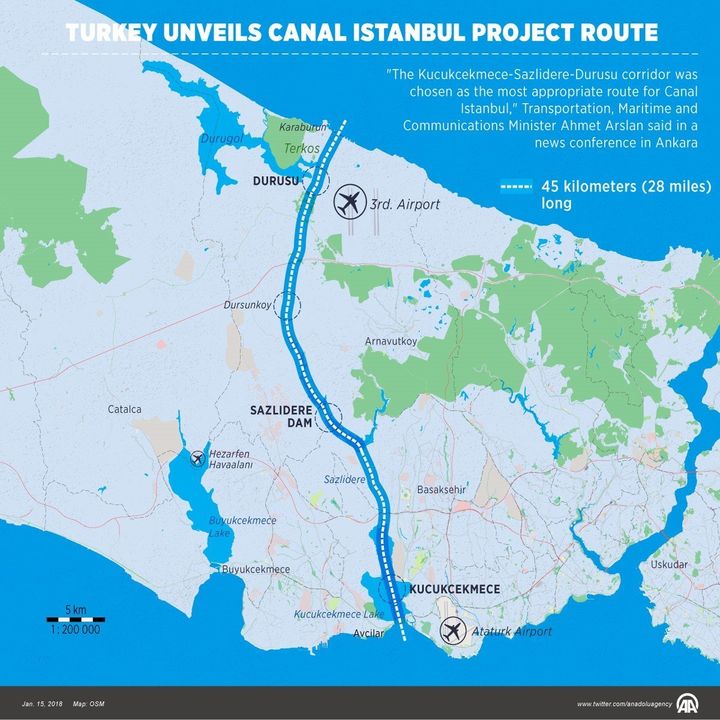 Το σχέδιο Ερντογάν επί χάρτου, όπως κυκλοφόρησε για πρώτη φορά τον Ιανουάριο του 2015. (Photo by Murat Usubaliev/Anadolu Agency/Getty Images)