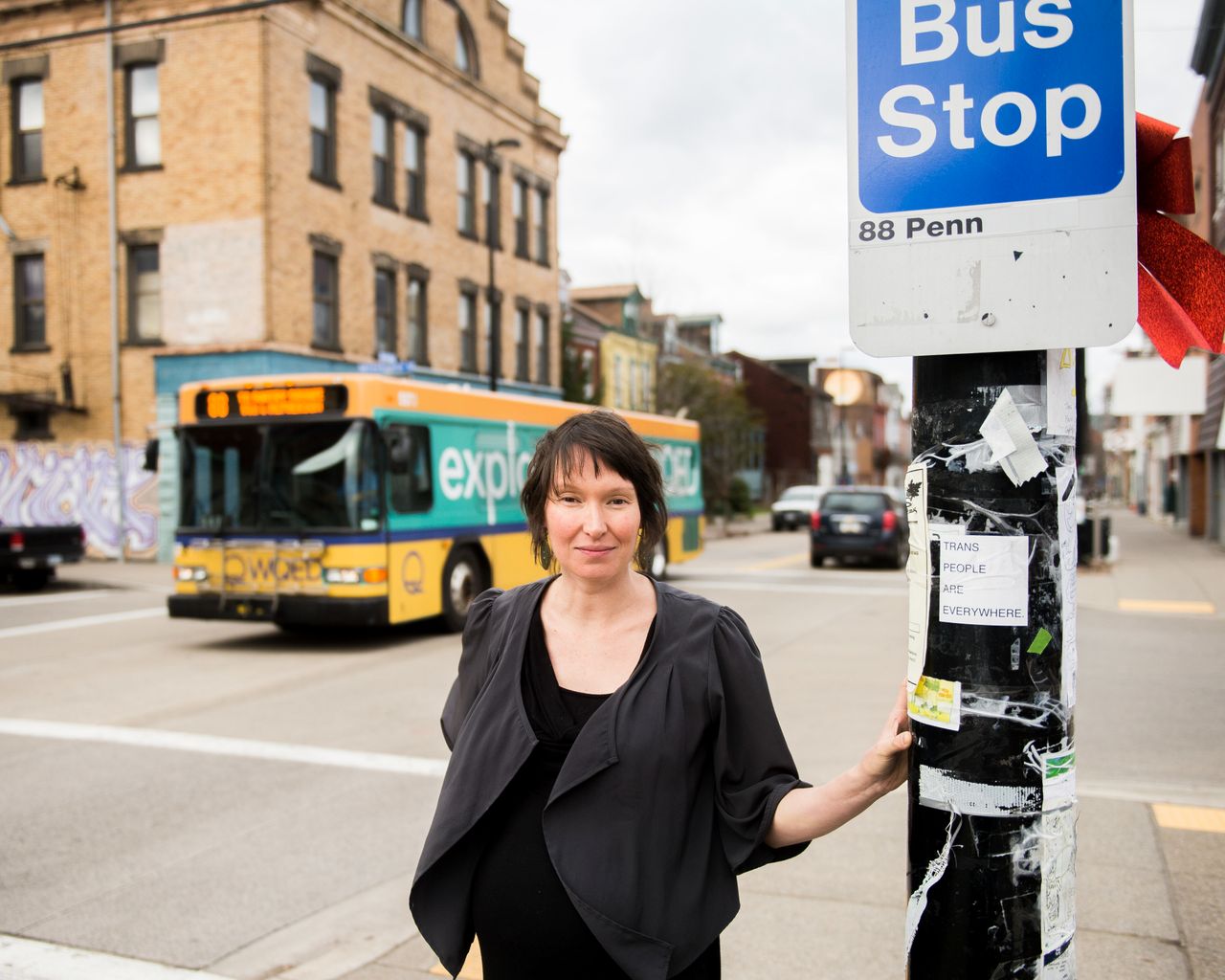 Laura Wiens serves as director of Pittsburghers for Public Transit, whose board members include Green.