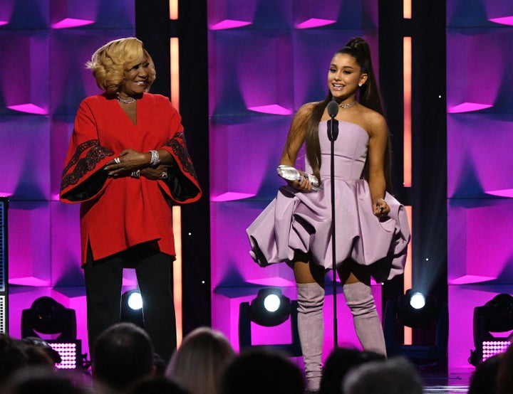 Ariana collected the award from musical icon Patti LaBelle