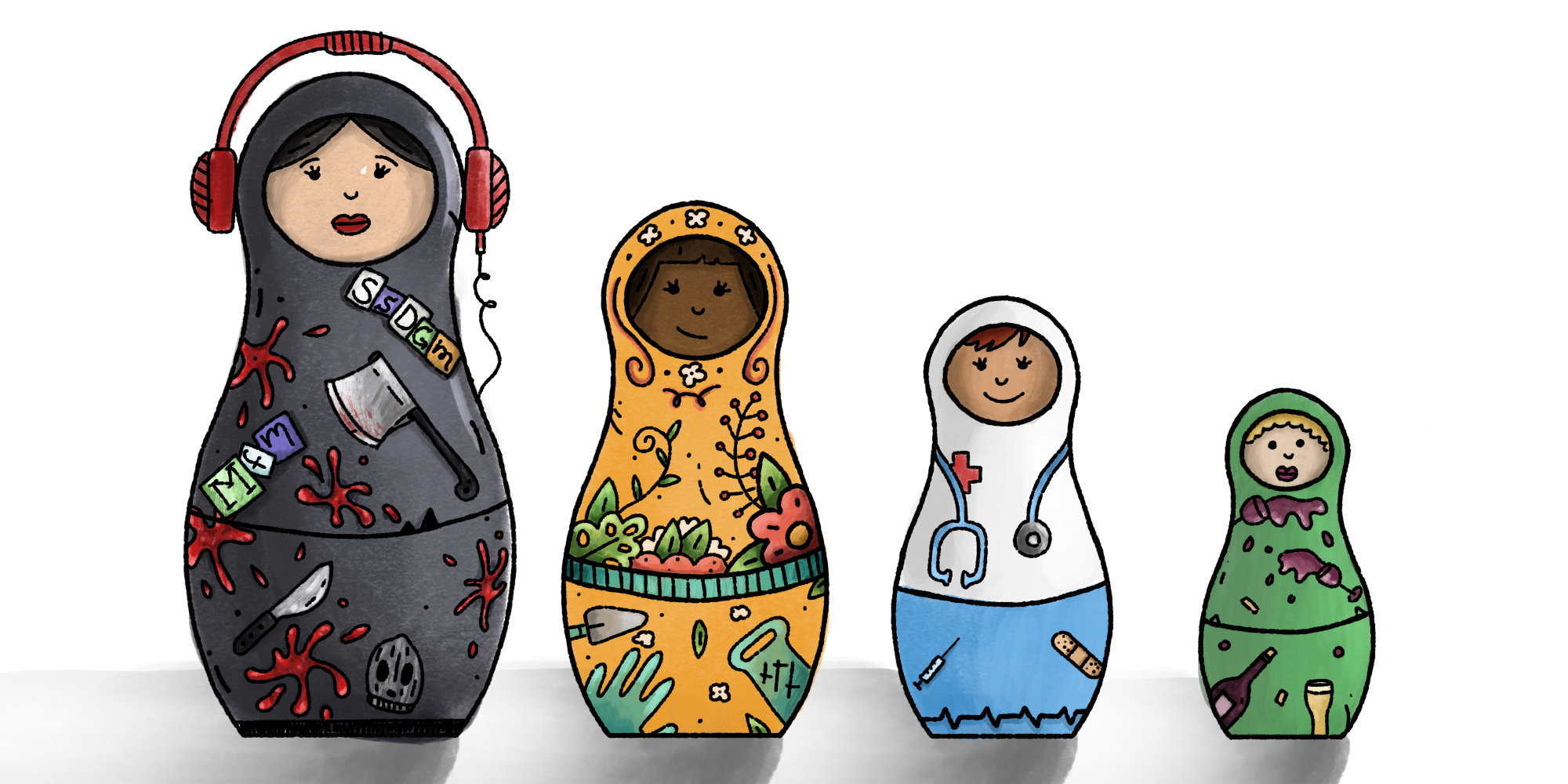 grateful dead nesting dolls