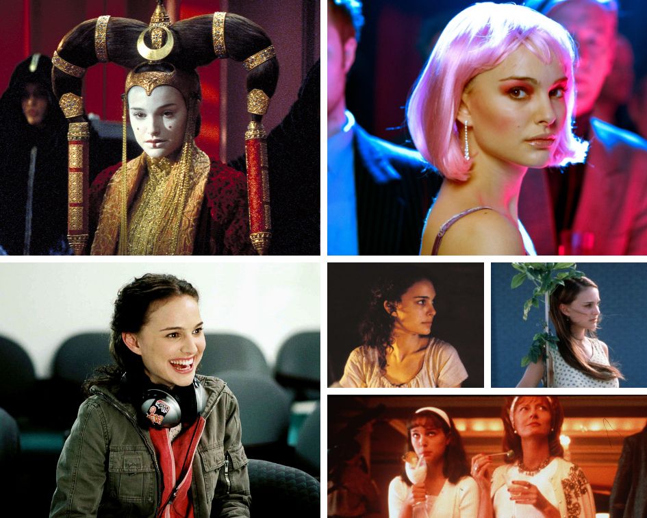 Clockwise from top left: "Star Wars: Episode I - The Phantom Menace," "Closer," "Cold Mountain," "Where the Heart Is," "Anywhere but Here" and "Garden State."