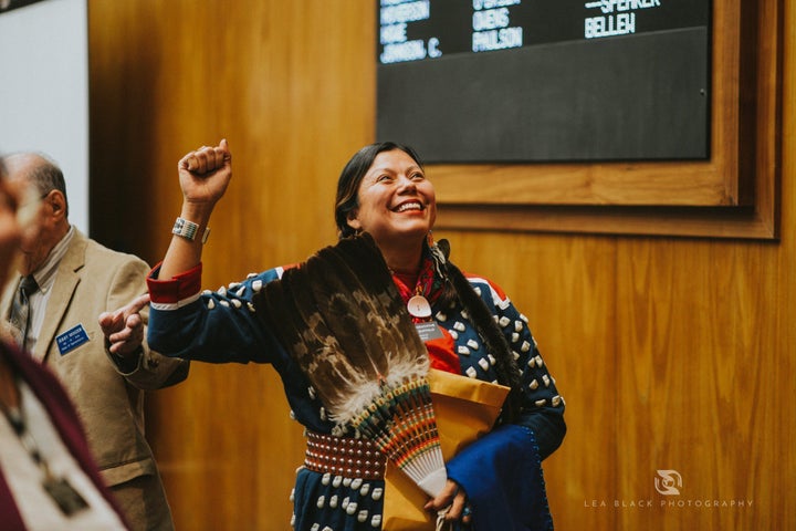 Ruth Anna Buffalo after being sworn in.