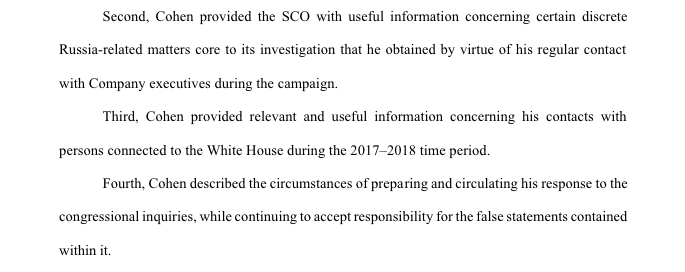 The special counsel's investigation is looking into the Trump Organization's real estate plans in Russia, Mueller noted.