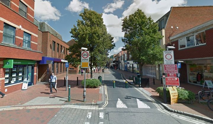 The alleged kidnapping attempt happened near Egham's High Street, police said.