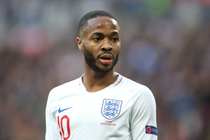 Manchester City and England forward, Raheem Sterling.
