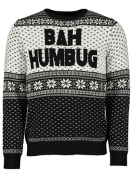 Mens bah humbug christmas cheap jumper