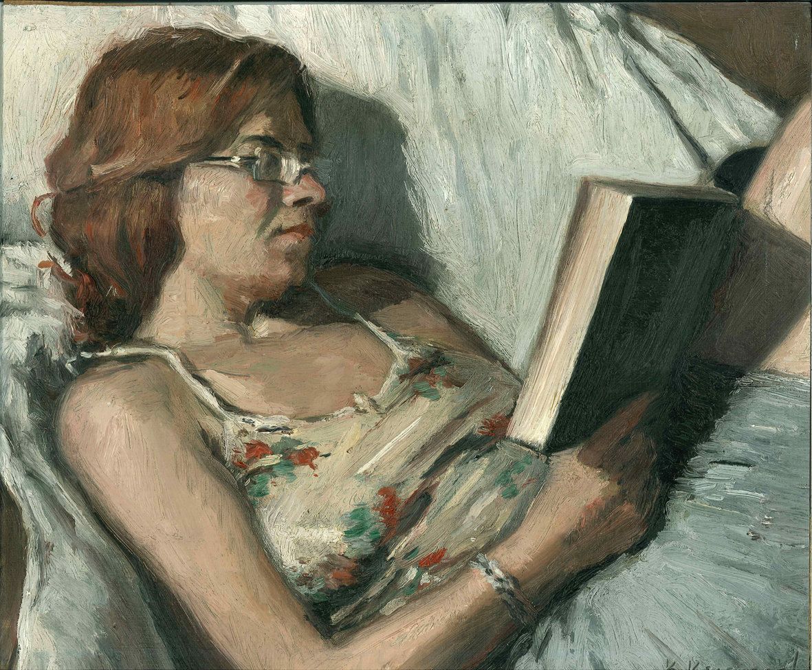 Η Μαργαρίτα που διαβάζει , 35Χ32, Λάδι σε μουσαμά, 2017
