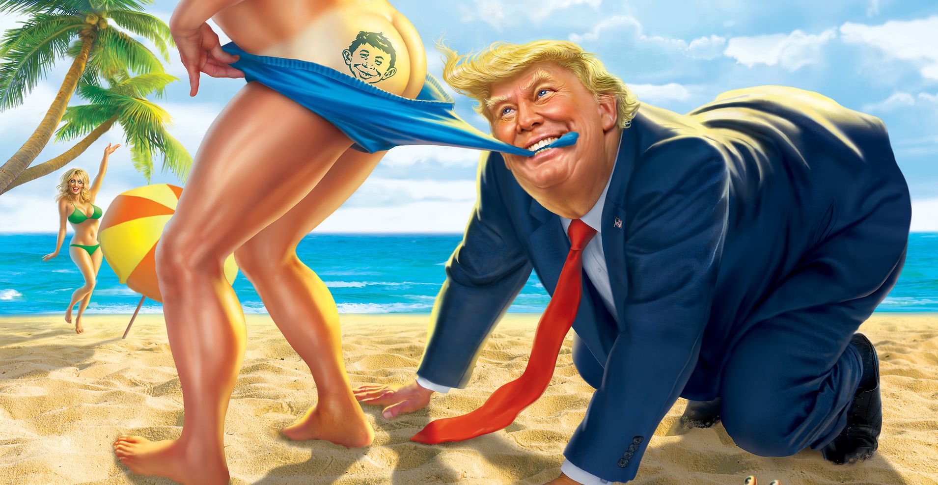 Трамп на пляже