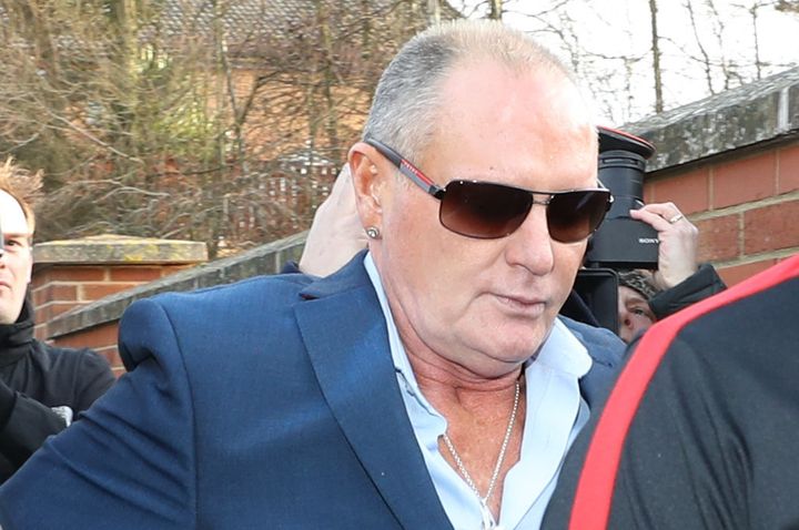 Former England footballer Paul Gascoigne arriving at Peterlee Magistrates' Court on Tuesday 