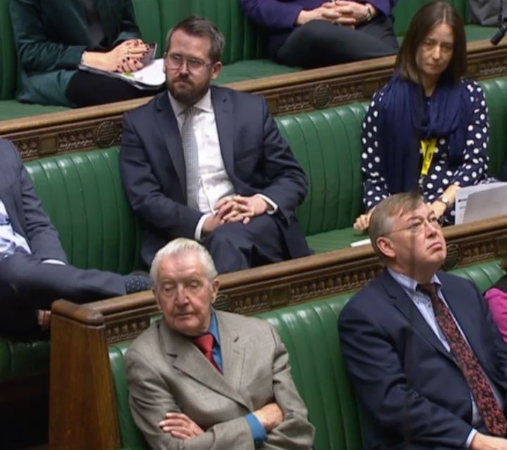 Stewart McDonald and Dennis Skinner in the House of Commons