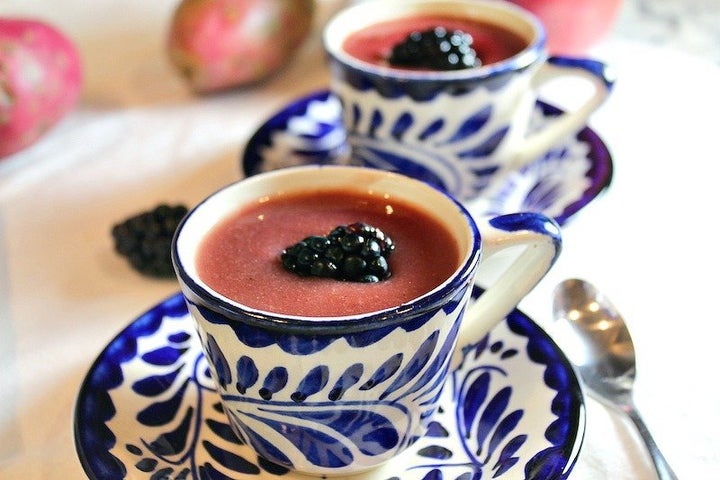 Blackberry atole from the food blog Mexico In My Kitchen.