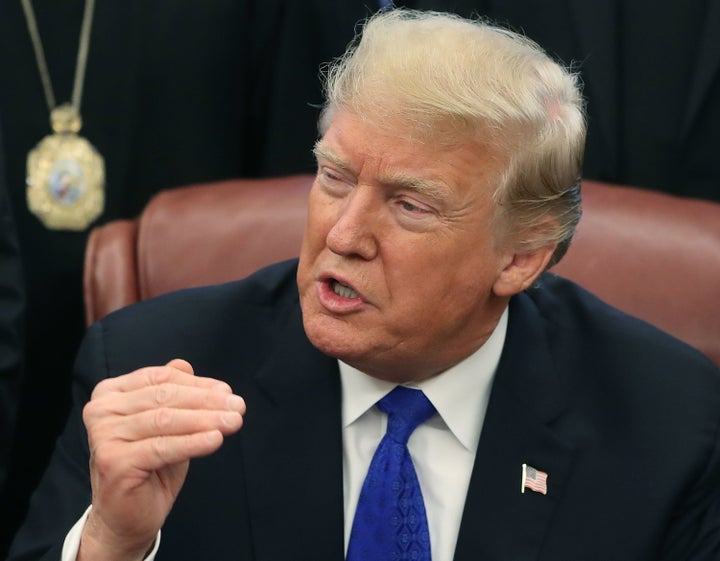 President Donald Trump said at a White House meeting Tuesday that he'd be willing to see a government shutdown in his fight f