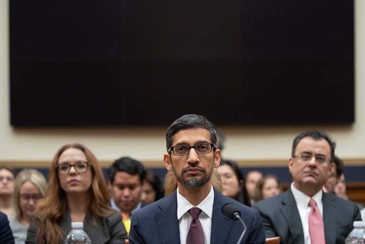 Google CEO Sundar Pichai testifies before the House Judiciary Committee on Dec. 11.