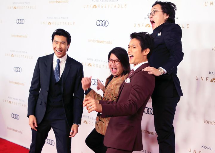 Chris Pang, Kevin Kwan, Harry Shum Jr. and Jimmy O. Yang at the Unforgettable Gala.