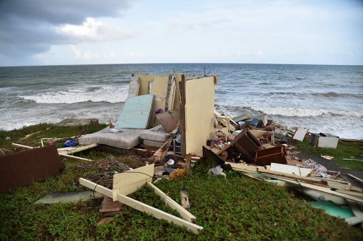 A house destroyed by Hurricane Maria in Yabucoa, Puerto Rico, Sept. 28, 2017. More than 3,000 people died because of the stor