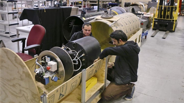 A robotics institute at Carnegie Mellon University in Pittsburgh. High-tech manufacturing has helped the Pittsburgh area increase income per capita despite losing population.