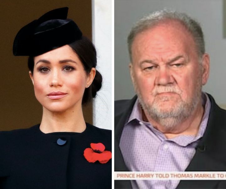 Meghan and her father, Thomas Markle. 
