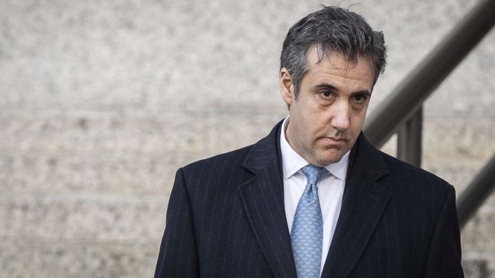 Michael Cohen arriving at his sentencing earlier today.
