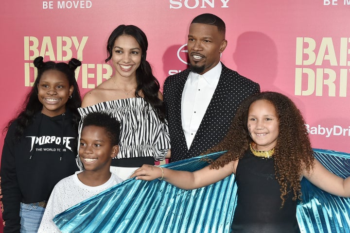 Fox hit the red carpet with his daughters and guests in 2017. 