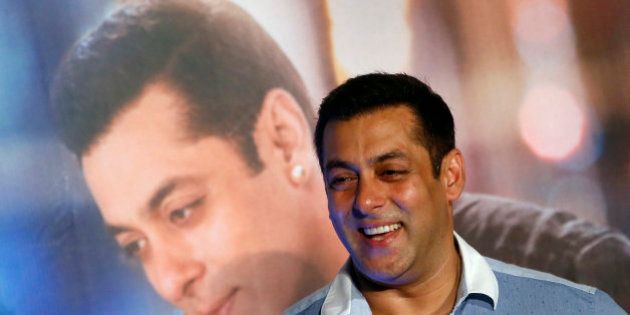 Bollywood actor Salman Khan attends the trailer launch of his upcoming film 'Prem Ratan Dhan Payo' in Mumbai, India, Thursday, Oct. 1, 2015. The film is scheduled for release on Nov. 12. (AP Photo/Rajanish Kakade)