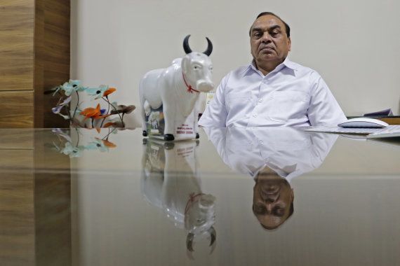 Virendar Kumar Jain, founder of Jain's Cow Urine Therapy Health Clinic. Photographer: Anindito Mukherjee/Bloomberg via Getty Images