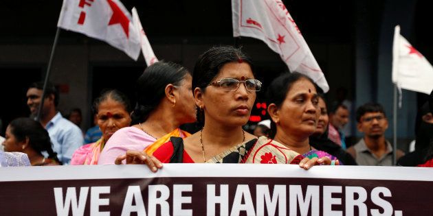 People attend a protest against what they say are attacks on India's low-caste Dalit community in Mumbai, India, July 27, 2016.My parents and grandparents were slaves. I wish my generation does not have to face untouchability and insults