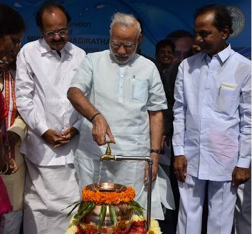 Narendra Modi Launches Mission Bhagiratha In Telangana | HuffPost News