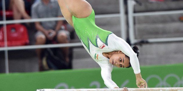 Indian woman gymnast Dipa Karmakar participates at the Rio Olympic 2016 in Rio de Janeiro, Brazil on Sunday.