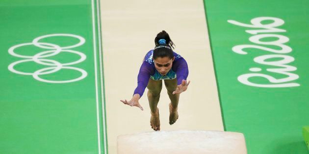 2016 Rio Olympics - Artistic Gymnastics - Final - Women's Vault Final - Rio Olympic Arena - Rio de Janeiro, Brazil - 14/08/2016. Dipa Karmakar (IND) of India competes in the women's vault final. REUTERS/Ruben Sprich