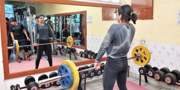 File photo of Indian woman wrestler Sakshi malik during the practice session at wrestling training centre, on 7 October, 2015 in Rohtak, India.