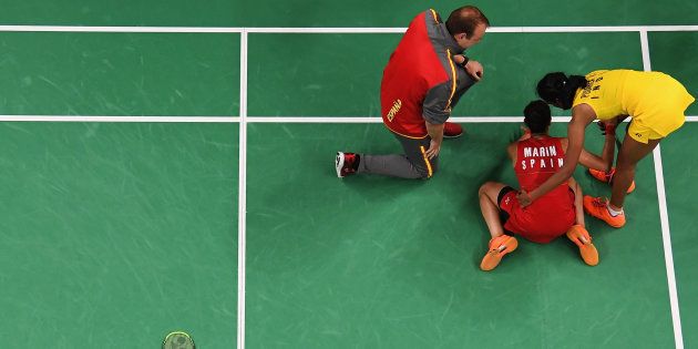 Sindhu showed her immense love for the sport and respect for her opponent.