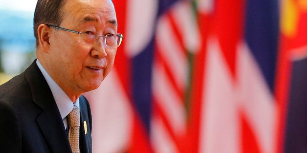 United Nations Secretary General Ban Ki-moon arrives to attend ASEAN Summit in Vientiane, Laos September 8, 2016. REUTERS/Soe Zeya Tun