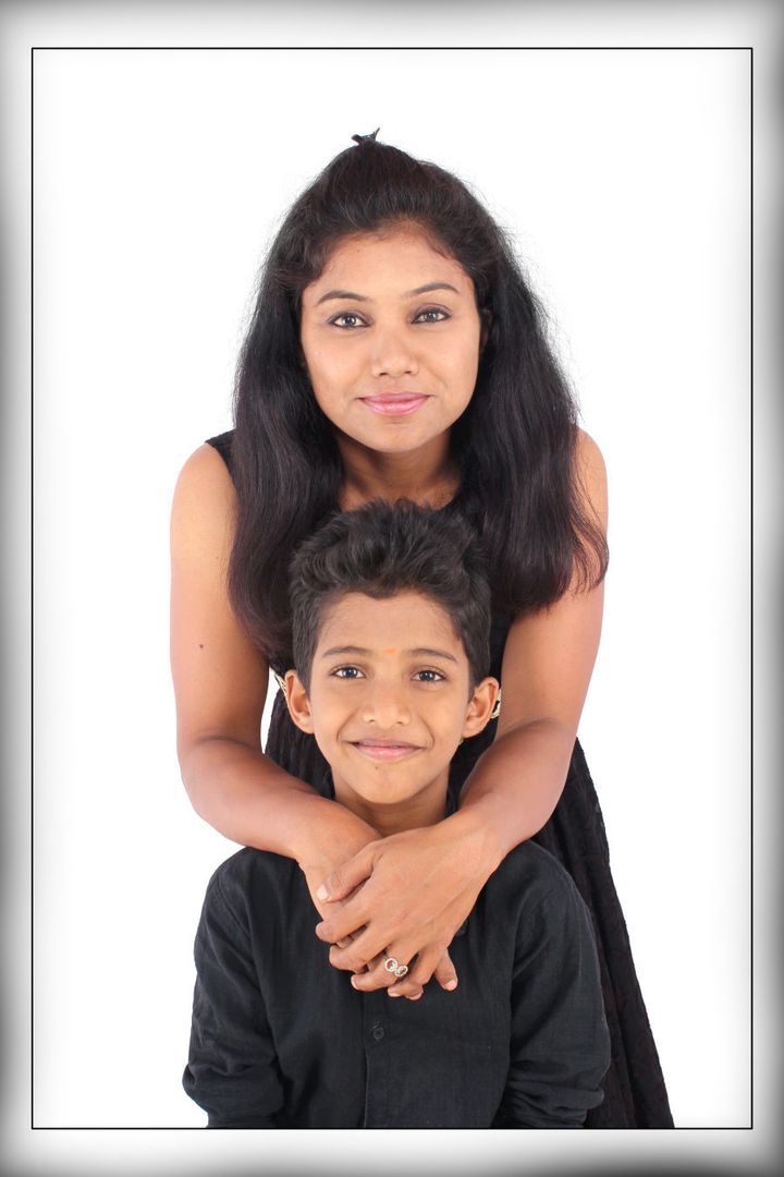 Prathima with her 10-year-old son, Prithvi.