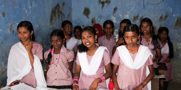 School students in Munnar, Kerala.